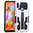 Funda Bumper Silicona y Plastico Mate Carcasa con Soporte ZJ1 para Samsung Galaxy M11