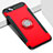 Funda Bumper Silicona y Plastico Mate con Anillo de dedo Soporte A03 para Apple iPhone 7 Plus Rojo