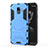 Funda Bumper Silicona y Plastico Mate con Soporte para Samsung Galaxy A6 (2018) Azul