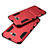 Funda Bumper Silicona y Plastico Mate con Soporte para Samsung Galaxy C5 SM-C5000 Rojo