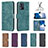 Funda de Cuero Cartera con Soporte Carcasa B01F para Motorola Moto E13