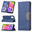 Funda de Cuero Cartera con Soporte Carcasa B01F para Samsung Galaxy F02S SM-E025F