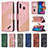 Funda de Cuero Cartera con Soporte Carcasa B03F para Samsung Galaxy M10S