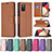 Funda de Cuero Cartera con Soporte Carcasa B06F para Samsung Galaxy A02s