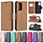 Funda de Cuero Cartera con Soporte Carcasa B06F para Samsung Galaxy A52 4G