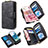 Funda de Cuero Cartera con Soporte Carcasa B10F para Samsung Galaxy S20 Plus