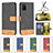 Funda de Cuero Cartera con Soporte Carcasa B16F para Samsung Galaxy M02s