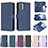 Funda de Cuero Cartera con Soporte Carcasa B27F para Nokia G22