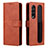 Funda de Cuero Cartera con Soporte Carcasa BY2 para Samsung Galaxy Z Fold3 5G