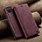 Funda de Cuero Cartera con Soporte Carcasa C02S para Samsung Galaxy A12