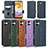 Funda de Cuero Cartera con Soporte Carcasa C02X para Samsung Galaxy M04