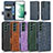 Funda de Cuero Cartera con Soporte Carcasa C02X para Samsung Galaxy S22 Plus 5G