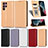 Funda de Cuero Cartera con Soporte Carcasa C03X para Samsung Galaxy S22 Ultra 5G