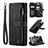 Funda de Cuero Cartera con Soporte Carcasa C07S para Samsung Galaxy S24 Ultra 5G