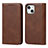 Funda de Cuero Cartera con Soporte Carcasa D04T para Apple iPhone 15