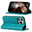 Funda de Cuero Cartera con Soporte Carcasa D05T para Apple iPhone 15 Pro Max