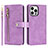 Funda de Cuero Cartera con Soporte Carcasa D06T para Apple iPhone 13 Pro Max