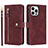 Funda de Cuero Cartera con Soporte Carcasa D06T para Apple iPhone 15 Pro Max