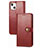 Funda de Cuero Cartera con Soporte Carcasa F01 para Apple iPhone 15