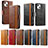 Funda de Cuero Cartera con Soporte Carcasa F04 para Apple iPhone 15