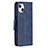 Funda de Cuero Cartera con Soporte Carcasa L01 para Apple iPhone 13 Mini Azul