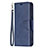 Funda de Cuero Cartera con Soporte Carcasa L01 para Apple iPhone 13 Mini Azul