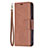 Funda de Cuero Cartera con Soporte Carcasa L01 para Apple iPhone 13 Mini Marron