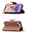 Funda de Cuero Cartera con Soporte Carcasa L01 para Apple iPhone 13 Mini Marron