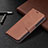 Funda de Cuero Cartera con Soporte Carcasa L01 para Apple iPhone 13 Mini Marron