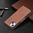 Funda de Cuero Cartera con Soporte Carcasa L01 para Apple iPhone 13 Mini Marron