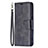 Funda de Cuero Cartera con Soporte Carcasa L01 para Apple iPhone 13 Mini Negro