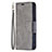 Funda de Cuero Cartera con Soporte Carcasa L01 para Apple iPhone 14 Plus Gris