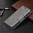 Funda de Cuero Cartera con Soporte Carcasa L01 para Apple iPhone 14 Plus Gris