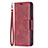 Funda de Cuero Cartera con Soporte Carcasa L01 para Apple iPhone 14 Plus Rojo