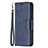 Funda de Cuero Cartera con Soporte Carcasa L01 para Apple iPhone 14 Pro Azul