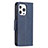 Funda de Cuero Cartera con Soporte Carcasa L01 para Apple iPhone 14 Pro Max Azul