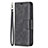 Funda de Cuero Cartera con Soporte Carcasa L01 para Apple iPhone 14 Pro Max Negro