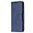 Funda de Cuero Cartera con Soporte Carcasa L01 para Apple iPhone 15 Azul