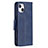 Funda de Cuero Cartera con Soporte Carcasa L01 para Apple iPhone 15 Azul