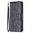 Funda de Cuero Cartera con Soporte Carcasa L01 para Apple iPhone 15 Negro