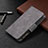 Funda de Cuero Cartera con Soporte Carcasa L03 para Apple iPhone 13 Pro Gris Oscuro