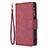 Funda de Cuero Cartera con Soporte Carcasa L03 para Apple iPhone 13 Pro Max Rojo Rosa