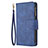 Funda de Cuero Cartera con Soporte Carcasa L03 para Apple iPhone 14 Pro Max Azul