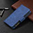 Funda de Cuero Cartera con Soporte Carcasa L03 para Apple iPhone 14 Pro Max Azul