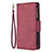 Funda de Cuero Cartera con Soporte Carcasa L03 para Apple iPhone 14 Pro Rojo Rosa