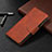 Funda de Cuero Cartera con Soporte Carcasa L03 para Apple iPhone 15 Pro Marron