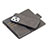 Funda de Cuero Cartera con Soporte Carcasa L03 para Apple iPhone 15 Pro Max Gris Oscuro