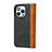 Funda de Cuero Cartera con Soporte Carcasa L12 para Apple iPhone 14 Pro Max