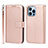 Funda de Cuero Cartera con Soporte Carcasa L19 para Apple iPhone 14 Pro Max