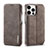 Funda de Cuero Cartera con Soporte Carcasa LC1 para Apple iPhone 13 Pro Max